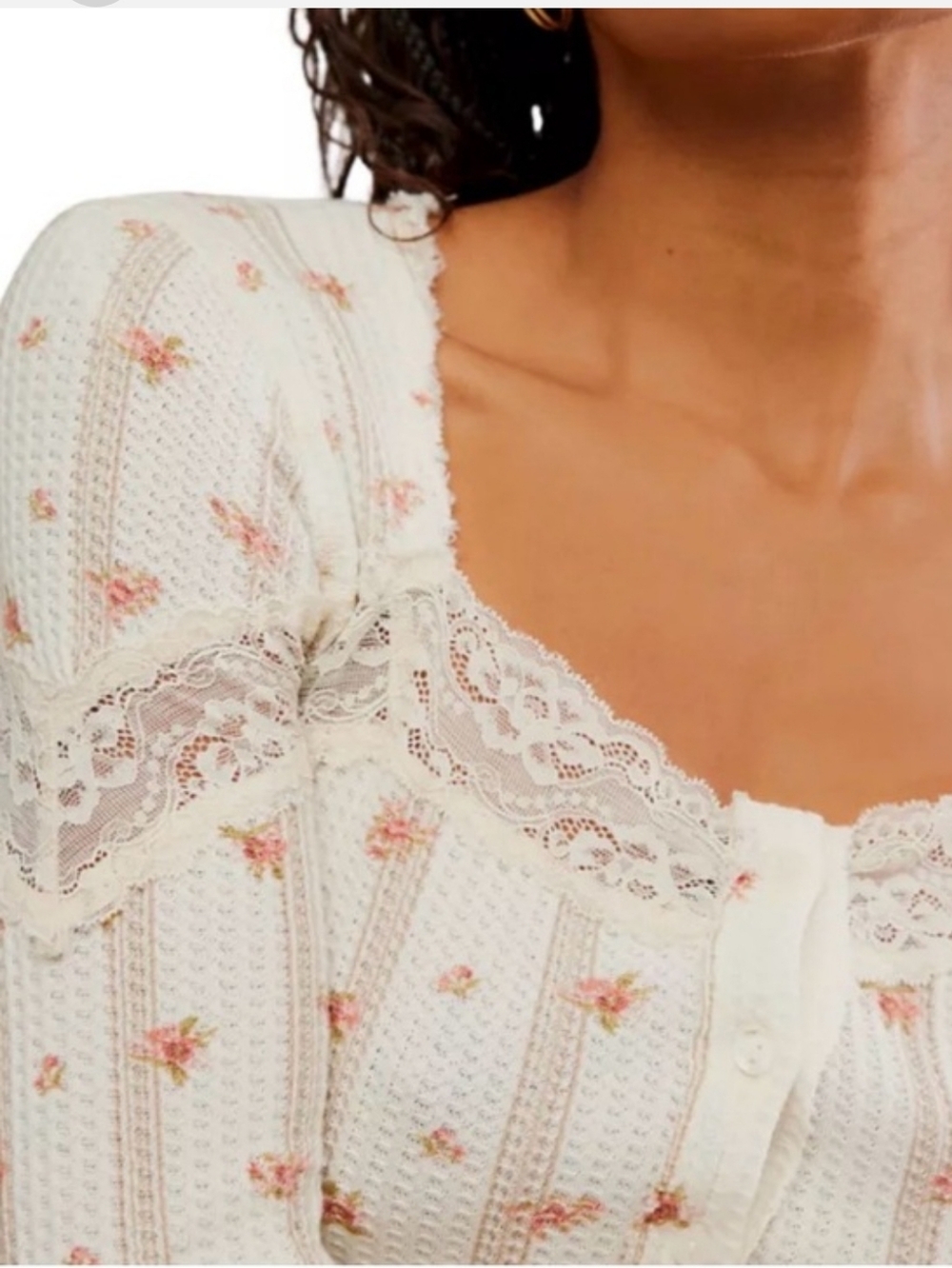 NWT Free People Let's Party Floral Cardi Tea Party Combo (M) - Picture 4 of 4